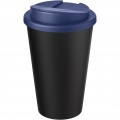 Americano® Eco 350 ml recycled tumbler with spill-proof lid, Blue / Solid black