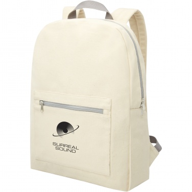 Logotrade promotional item image of: Pheebs 450 g/m² recycled cotton and polyester backpack 10L