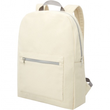 Logo trade promotional merchandise image of: Pheebs 450 g/m² recycled cotton and polyester backpack 10L