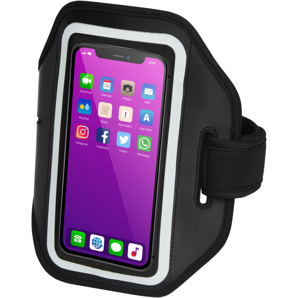 Logo trade promotional giveaway photo of: Haile reflective smartphone bracelet with transparent cover