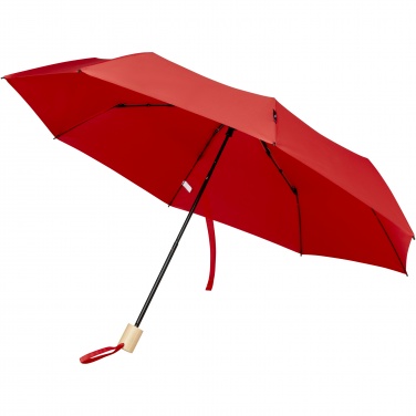 Logo trade promotional gifts picture of: Birgit 21'' foldable windproof recycled PET umbrella