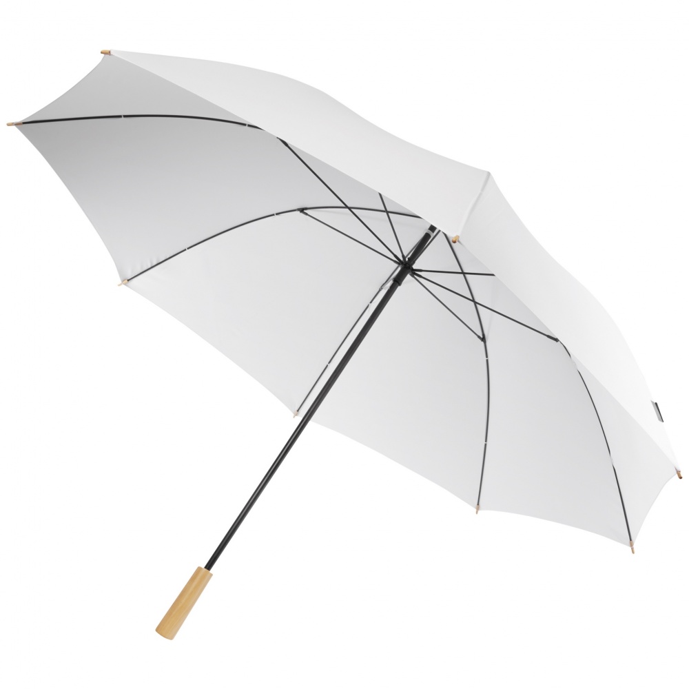 Logo trade corporate gifts picture of: Romee 30'' windproof recycled PET golf umbrella