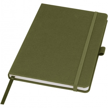 Logo trade advertising product photo of: Honua A5 recycled paper notebook with recycled PET cover