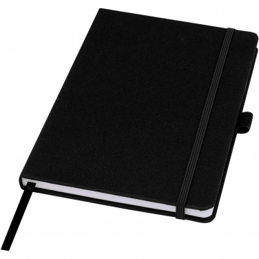 Logo trade corporate gifts image of: Honua A5 recycled paper notebook with recycled PET cover