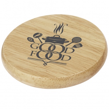 Logotrade business gift image of: Scoll wooden coaster with bottle opener