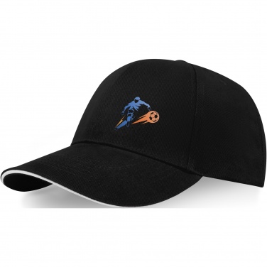 Logo trade promotional giveaways picture of: Topaz 6 panel GRS recycled sandwich cap