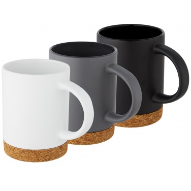 Logo trade promotional giveaways image of: Neiva 425 ml ceramic mug with cork base