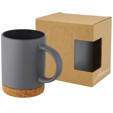 Logo trade advertising products image of: Neiva 425 ml ceramic mug with cork base