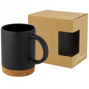 Logo trade promotional products image of: Neiva 425 ml ceramic mug with cork base