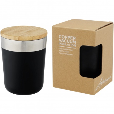 Logo trade promotional giveaways picture of: Lagan 300 ml stainless steel tumbler with bamboo lid