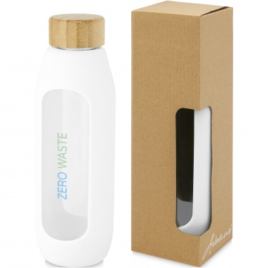 Logo trade promotional giveaways picture of: Tidan 600 ml borosilicate glass bottle with silicone grip