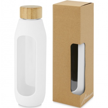 Logo trade corporate gifts image of: Tidan 600 ml borosilicate glass bottle with silicone grip