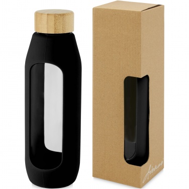 Logotrade corporate gift image of: Tidan 600 ml borosilicate glass bottle with silicone grip