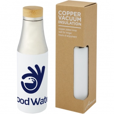 Logotrade corporate gift picture of: Hulan 540 ml copper vacuum insulated stainless steel bottle with bamboo lid