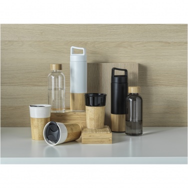 Logotrade corporate gift image of: Torne 540 ml  stainless steel bottle with bamboo outer wall