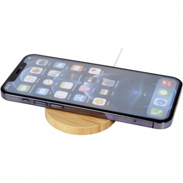 Logotrade advertising product picture of: Atra 10W bamboo magnetic wireless charging pad