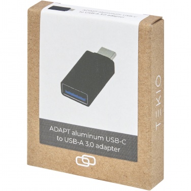 Logo trade promotional giveaway photo of: ADAPT aluminum USB-C to USB-A 3.0 adapter