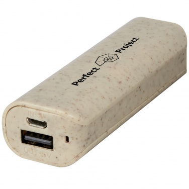 Logotrade advertising product picture of: Yoko 1200mAh wheat straw power bank