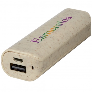 Logotrade promotional product image of: Yoko 1200mAh wheat straw power bank