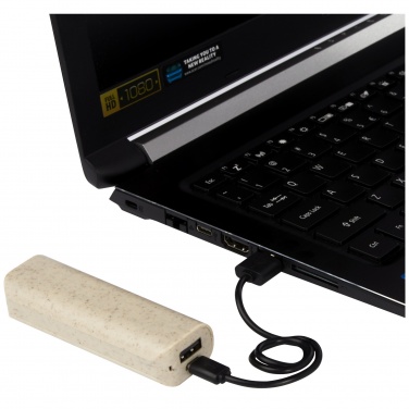 Logo trade corporate gifts image of: Yoko 1200mAh wheat straw power bank