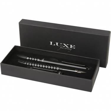 Logo trade promotional giveaways picture of: Tactical Dark duo pen gift box