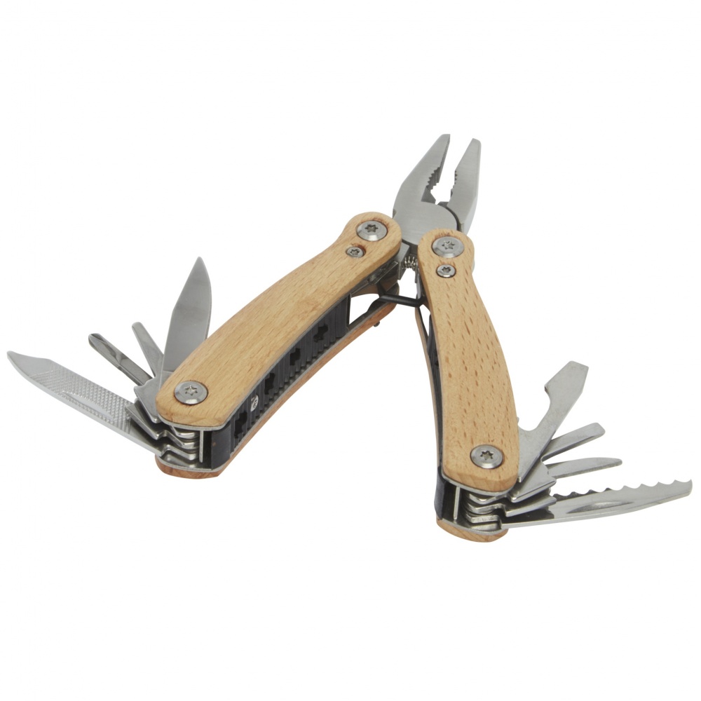 Logo trade promotional gift photo of: Anderson 12-function medium wooden multi-tool