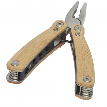 Logo trade promotional merchandise picture of: Anderson 12-function medium wooden multi-tool