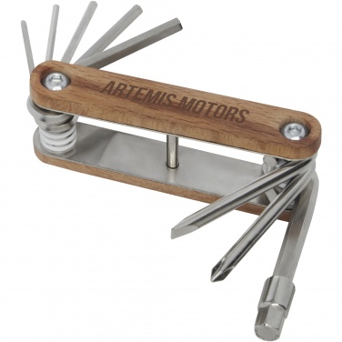 Logo trade promotional merchandise photo of: Fixie 8-function wooden bicycle multi-tool