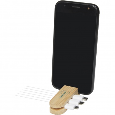 Logo trade promotional giveaway photo of: Edulis bamboo cable manager 