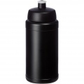 Baseline 500 ml recycled sport bottle, Solid black / Solid black