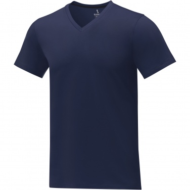 Logo trade corporate gifts image of: Somoto short sleeve men's V-neck t-shirt 