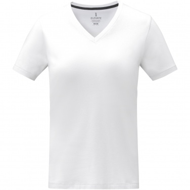 Logo trade promotional giveaways image of: Somoto short sleeve women's V-neck t-shirt 