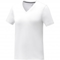 Somoto short sleeve women's V-neck t-shirt , White