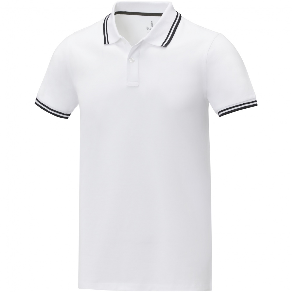 Logo trade promotional item photo of: Amarago short sleeve men's tipping polo