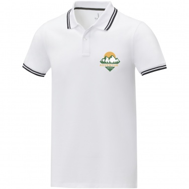 Logotrade promotional item picture of: Amarago short sleeve men's tipping polo