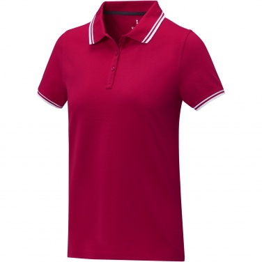 Logo trade promotional merchandise picture of: Amarago short sleeve women's tipping polo