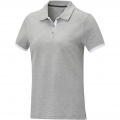 Morgan short sleeve women's duotone polo, Heather grey