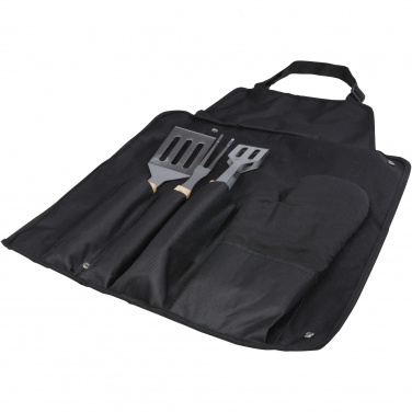 Logo trade promotional item photo of: Gril 3-piece BBQ tools set and glove 