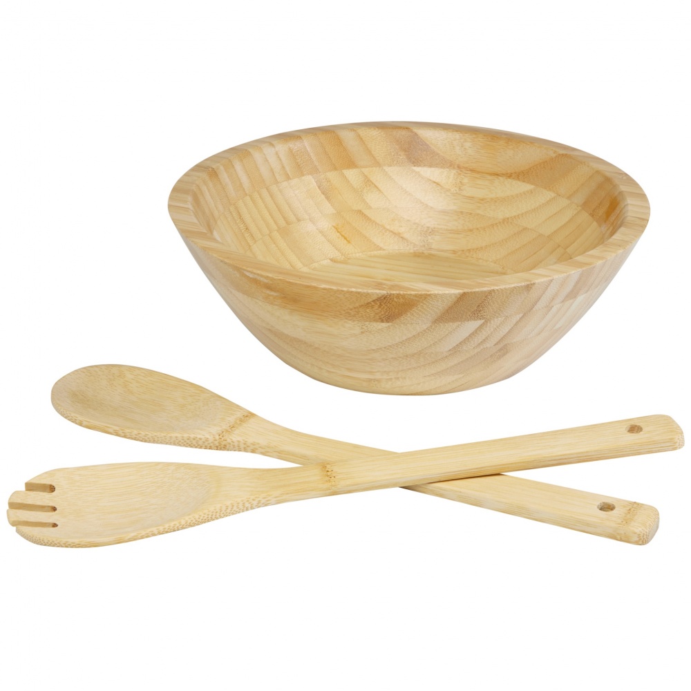 Logotrade promotional giveaway image of: Argulls bamboo salad bowl and tools