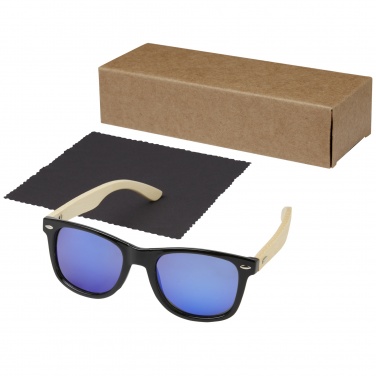 Logotrade business gift image of: Taiyō rPET/bamboo mirrored polarized sunglasses in gift box