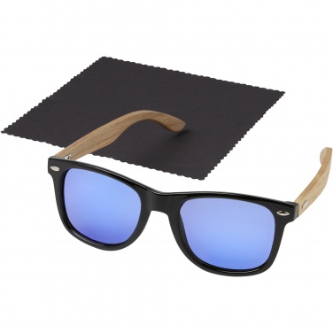 Logo trade advertising product photo of: Hiru rPET/wood mirrored polarized sunglasses in gift box