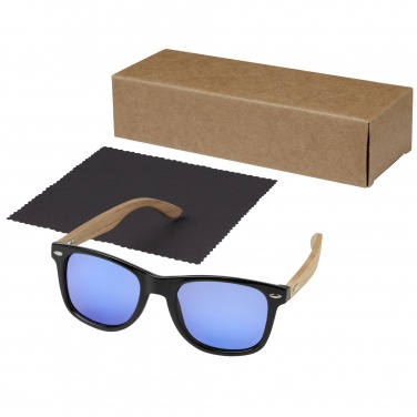 Logotrade advertising product picture of: Hiru rPET/wood mirrored polarized sunglasses in gift box