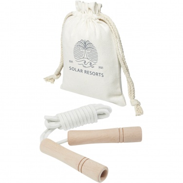 Logotrade promotional merchandise picture of: Denise wooden skipping rope in cotton pouch