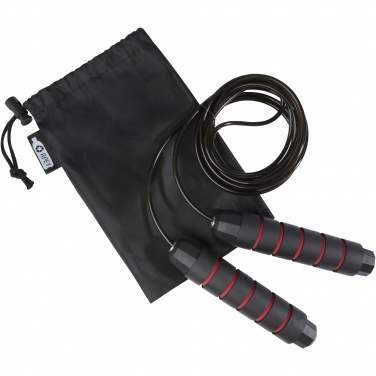 Logo trade promotional merchandise picture of: Austin soft skipping rope in recycled PET pouch