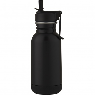 Logo trade promotional merchandise image of: Lina 400 ml stainless steel sport bottle with straw and loop