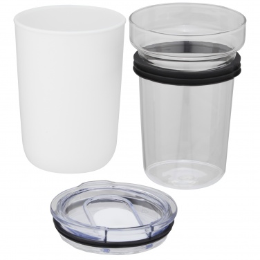 Logo trade advertising products image of: Bello 420 ml glass tumbler with recycled plastic outer wall