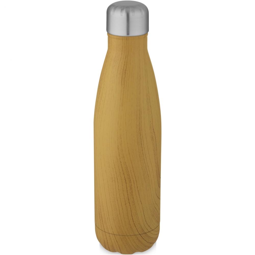 Logotrade promotional products photo of: Cove 500 ml vacuum insulated stainless steel bottle with wood print