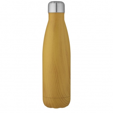 Logo trade promotional merchandise image of: Cove 500 ml vacuum insulated stainless steel bottle with wood print