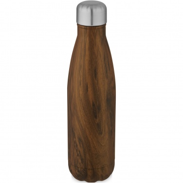 Logotrade promotional product image of: Cove 500 ml vacuum insulated stainless steel bottle with wood print