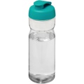 H2O Active® Base Tritan™ 650 ml flip lid sport bottle, Transparent clear / Aqua blue